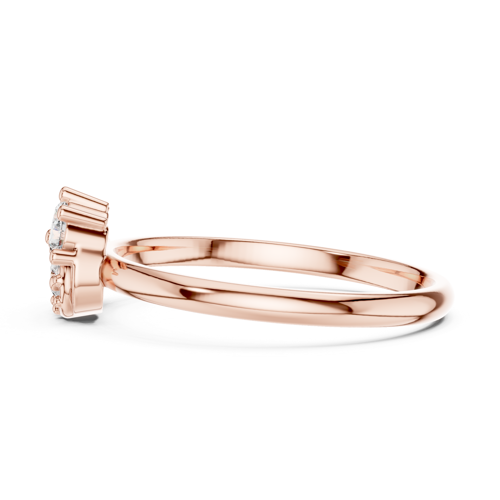 Gold Ring 1 (454), Rose Gold, view 3