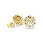 Gold Earrings AGDER-299-RPT, Yellow Gold, view 1