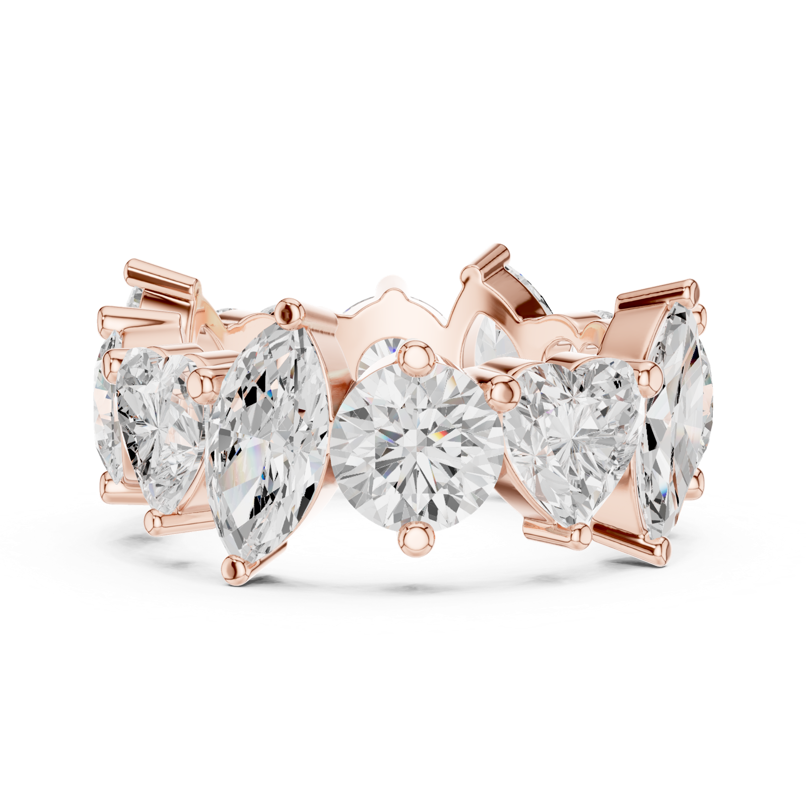Gold Ring DDLR-420, Rose Gold, view 3