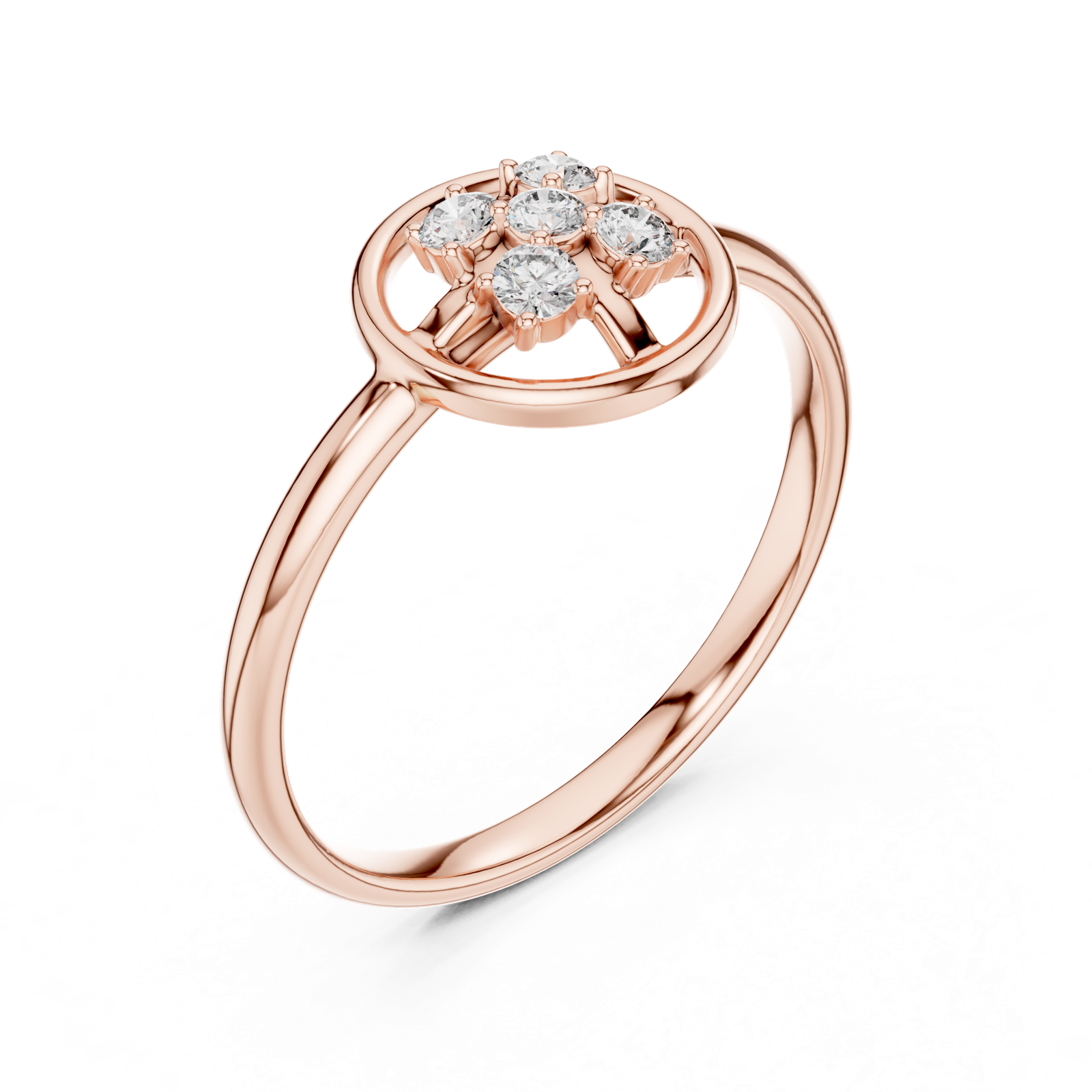 Gold Ring Ledis Ring, Rose Gold, view 2