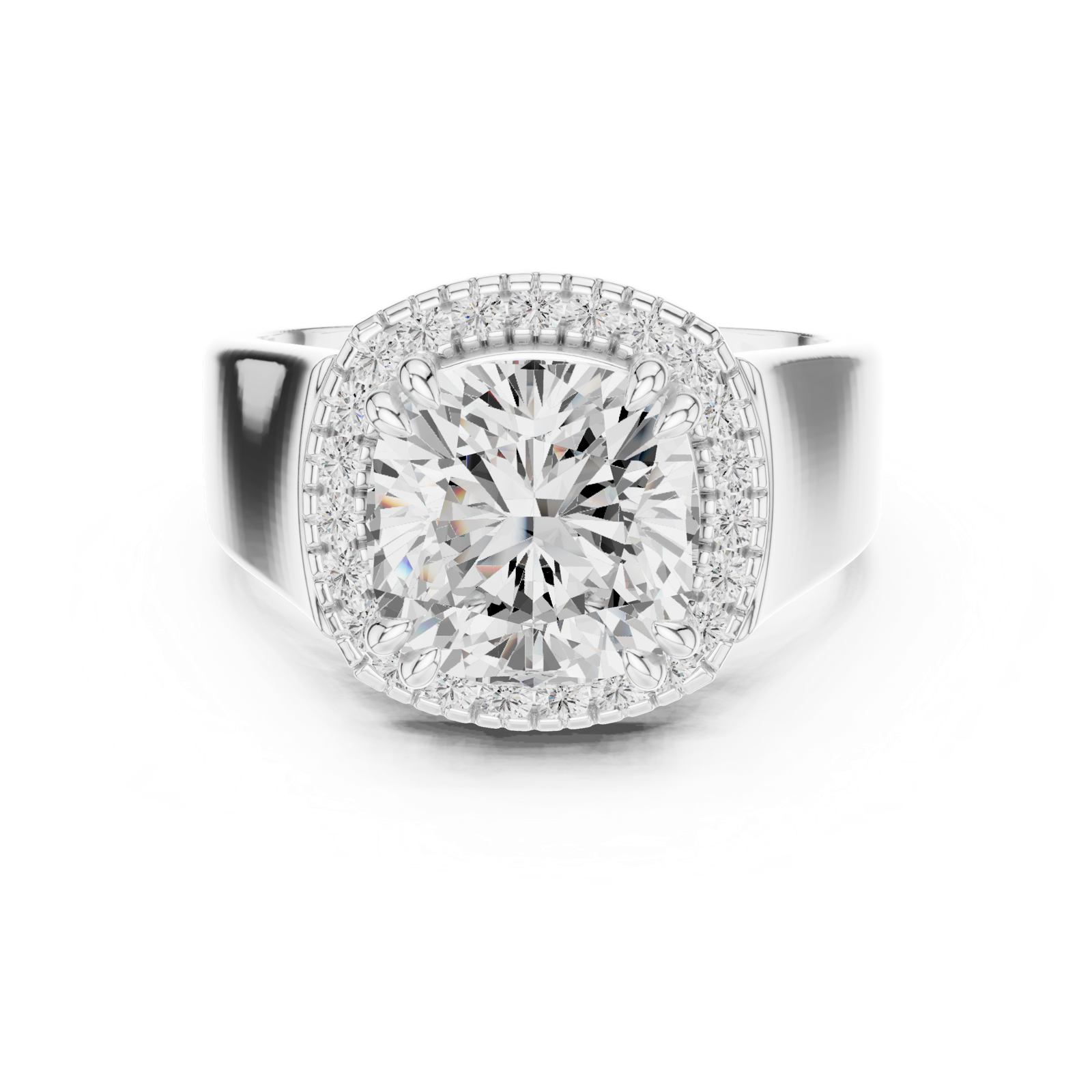 Gold Ring DDLR-362, White Gold, view 4