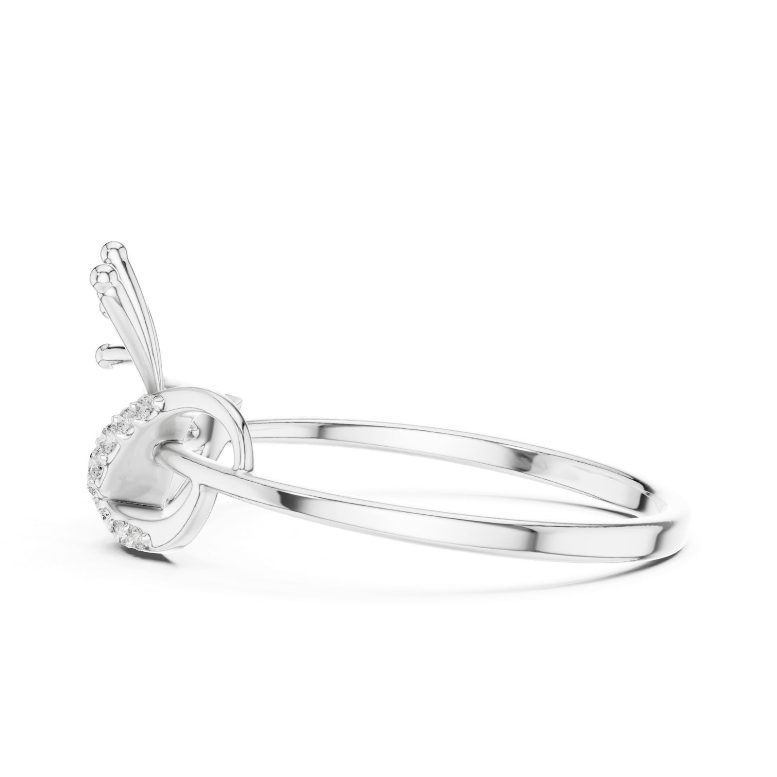 Gold Ring 1 (142), White Gold, view 3