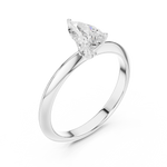 Gold Jewelry L36-6, Pear center stone, White Gold, view 2