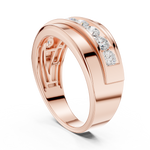 Gold Men's Ring GGR-0019, Rose Gold, view 1