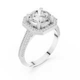 Gold Ring DDLR-407, White Gold, view 2
