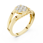 Gold Ring DDLR-736, Yellow Gold, view 2