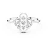 Gold Ring DR-6280, White Gold, view 4