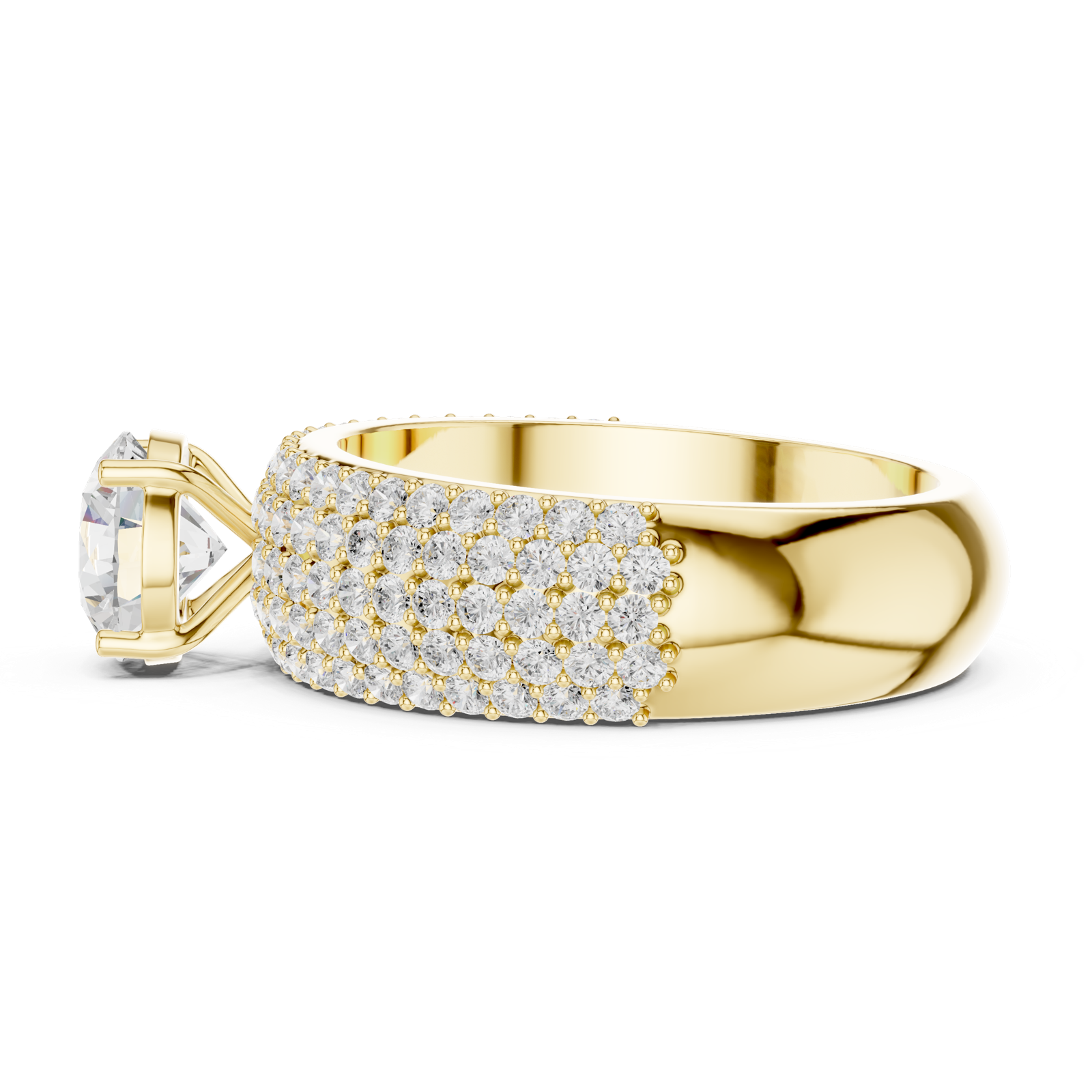 Gold Ring DDLR-1098, Yellow Gold, view 3