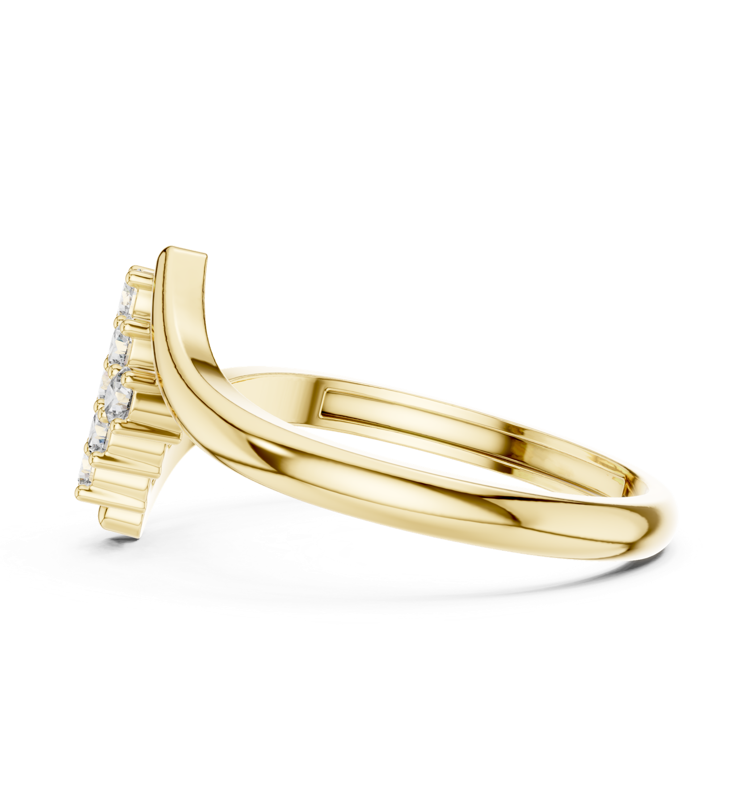 Gold Ring ALR-139, Yellow Gold, view 3