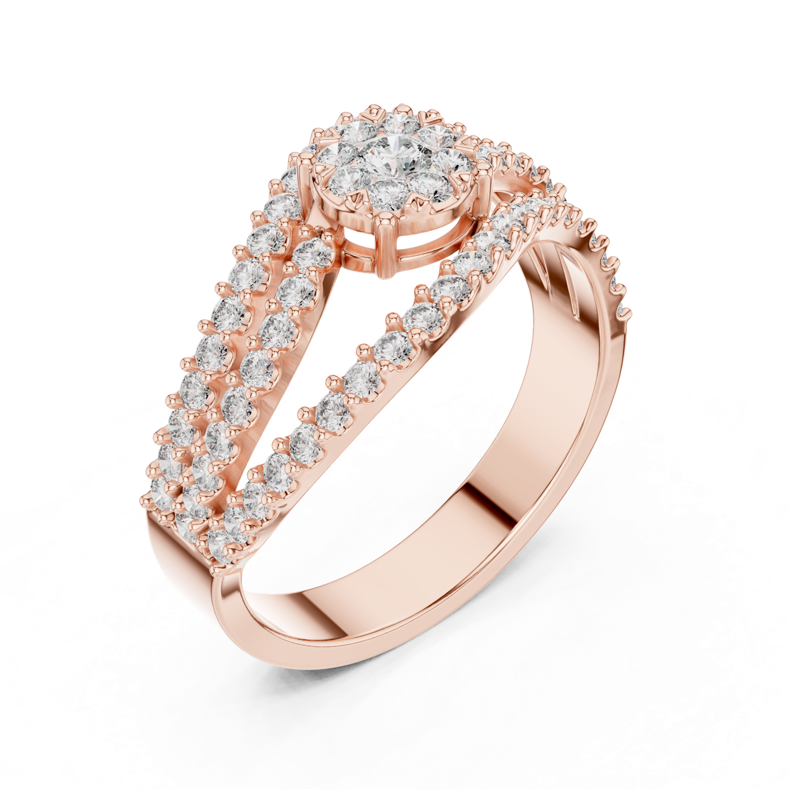Gold Ring 19-120012L, Rose Gold, view 2