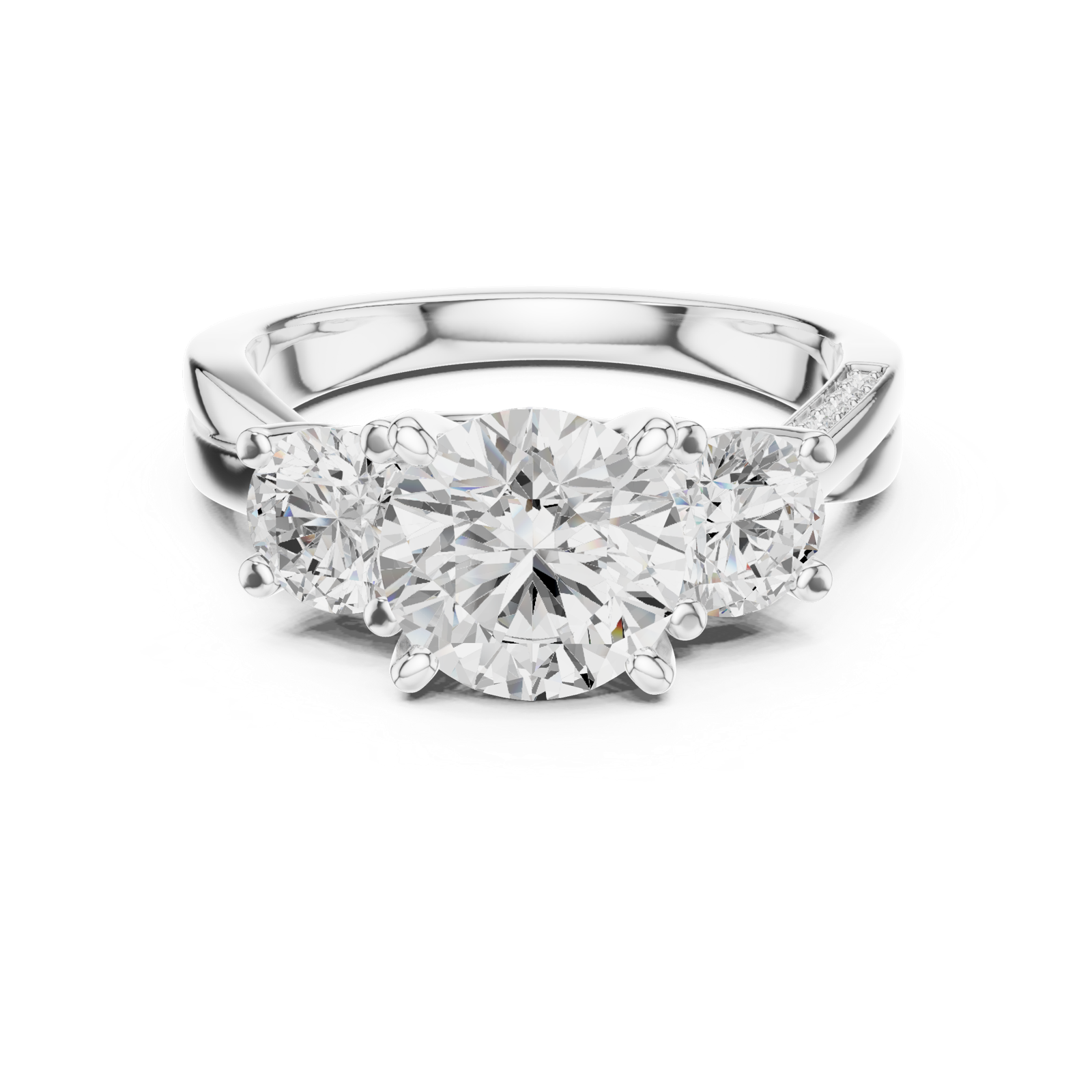 Gold Ring DDLR-273, White Gold, view 4