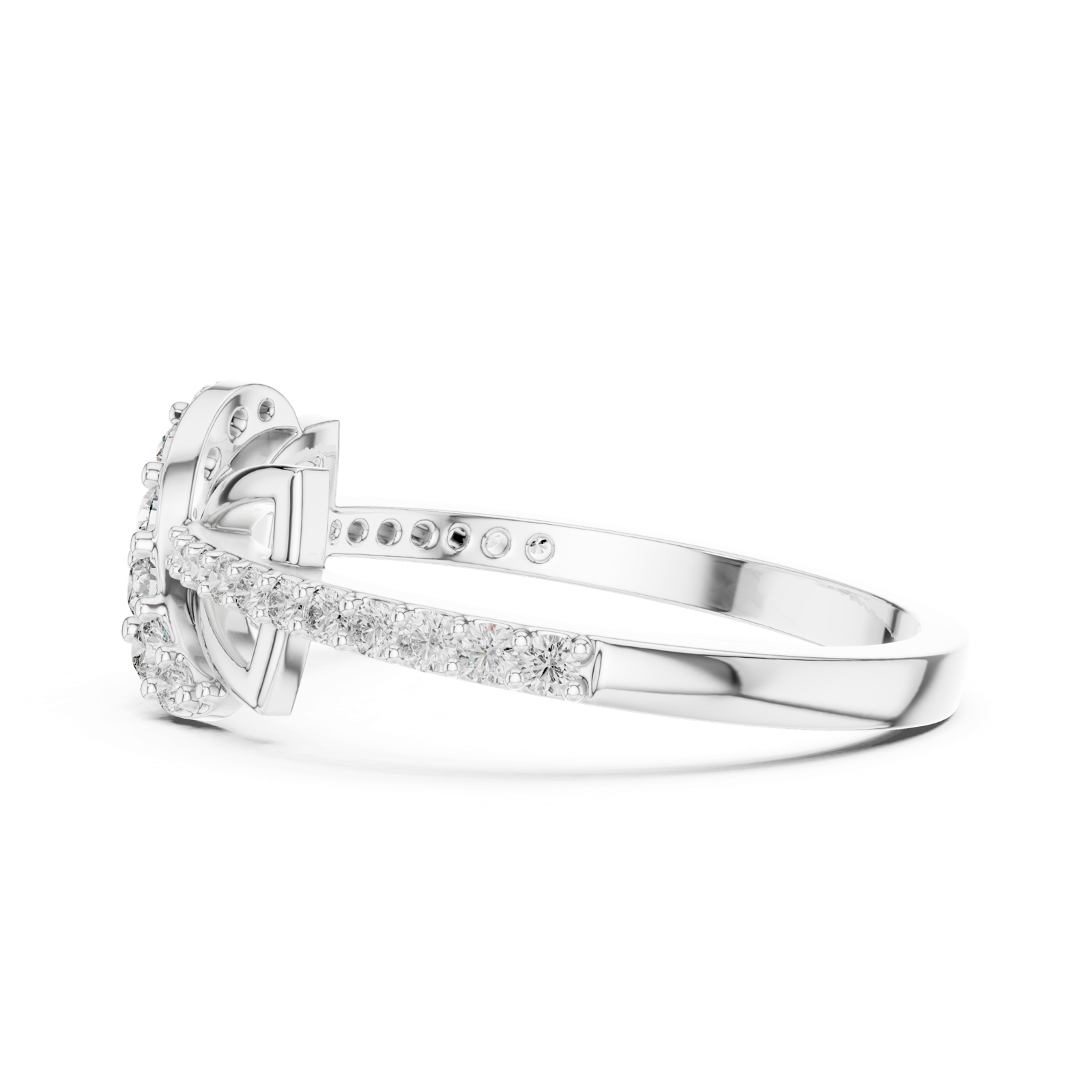 Gold Ring LR-01 (82), White Gold, view 3
