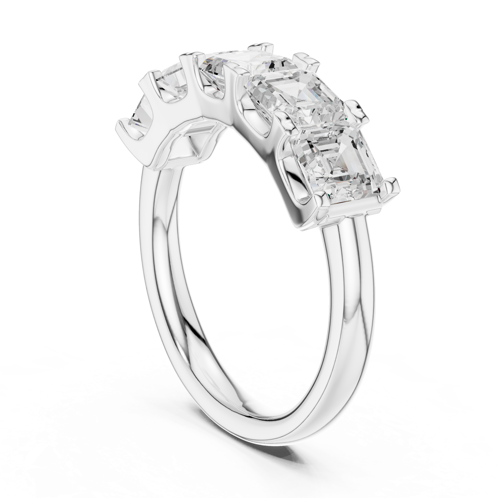 Gold Ring DDLR-701, White Gold, view 1