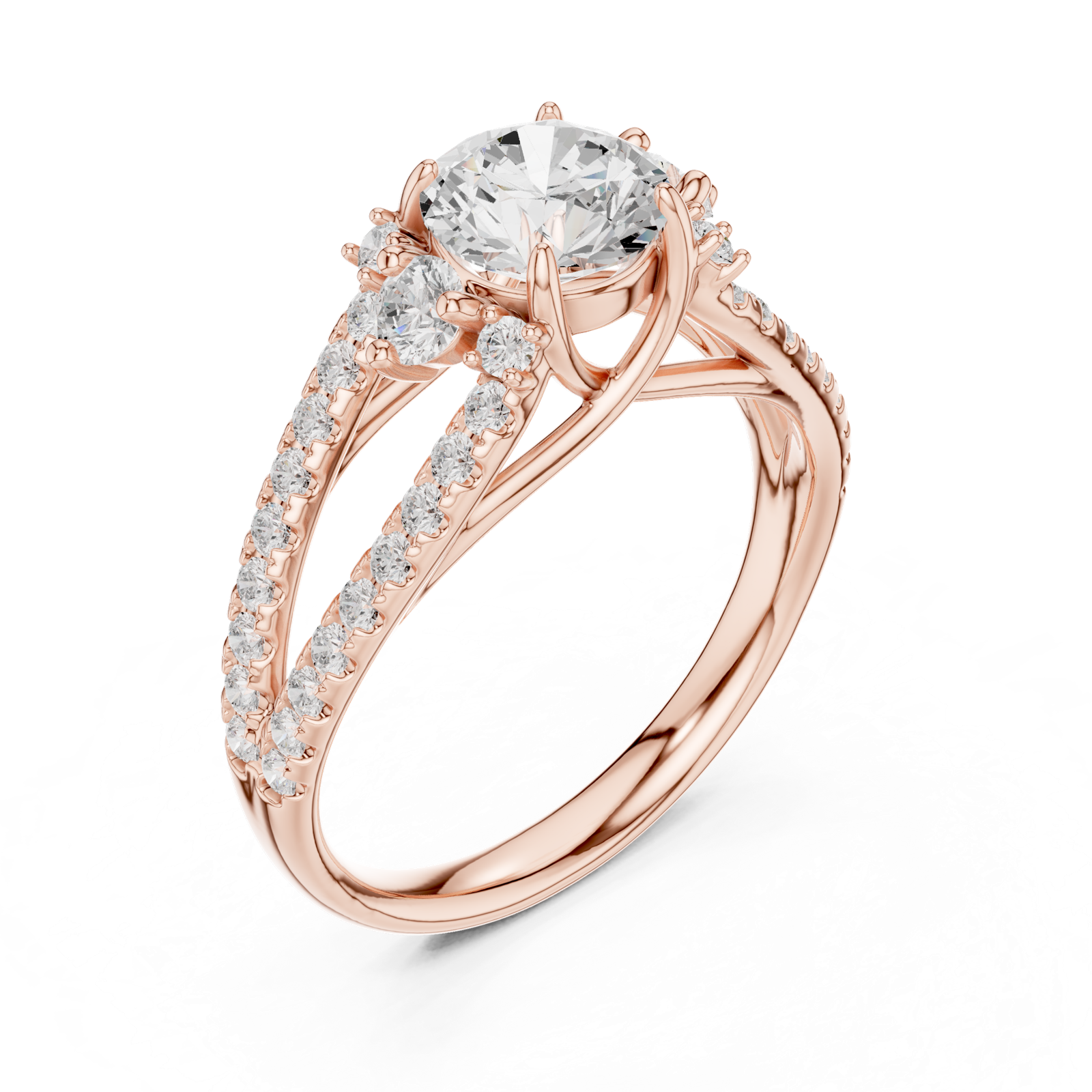 Gold Ring DDLR-794, Rose Gold, view 2