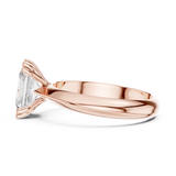 Gold Jewelry L36-8, Radiant center stone, Rose Gold, view 3