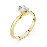 Gold Jewelry L36-6, Oval center stone, Yellow Gold, view 2