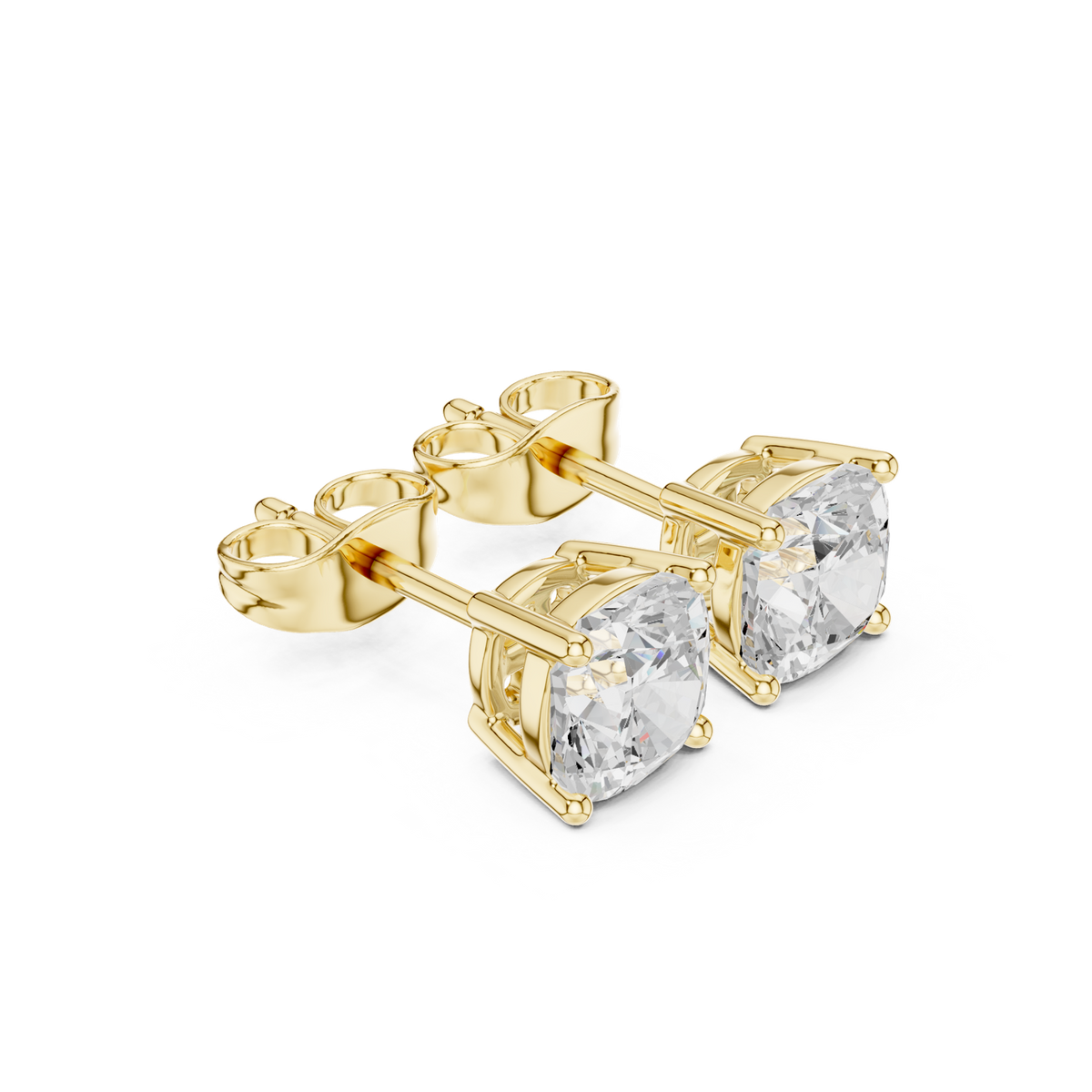 Gold Earrings SBER(2), Yellow Gold, view 1