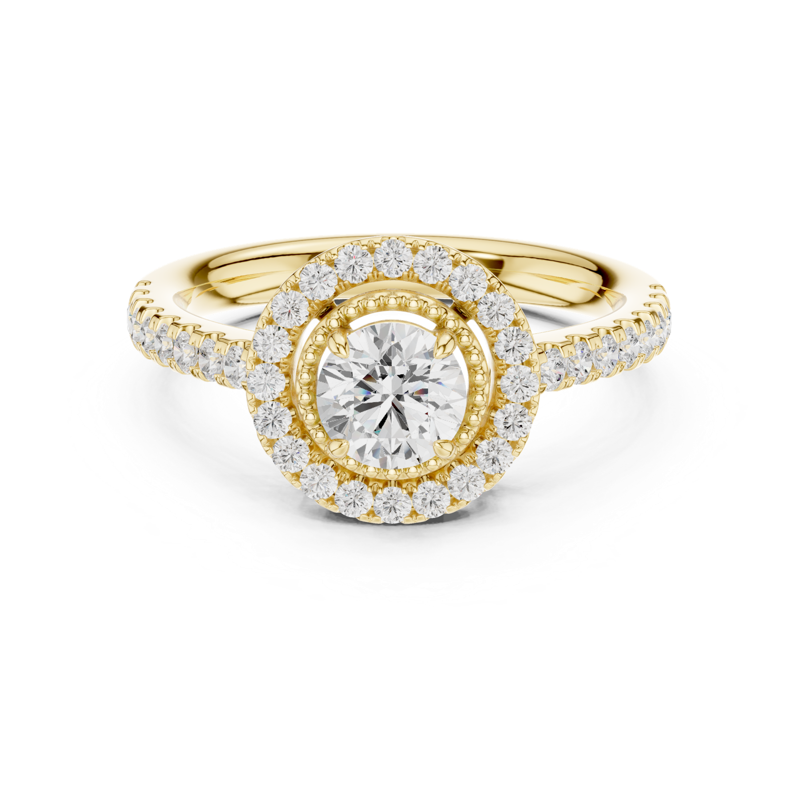 Gold Ring DDLR-668, Yellow Gold, view 4