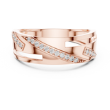 Gold Ring LR-01 (12), Rose Gold, view 4