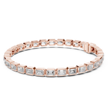14K Solid Gold Lab Diamond Bracelet, Rose Gold, view 1