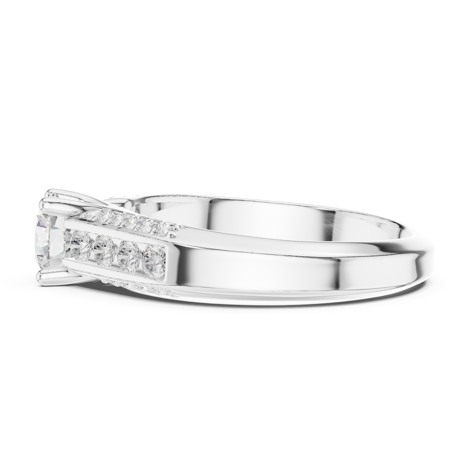Gold Ring LR-0303, White Gold, view 3