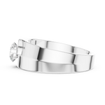14K Solid Gold Lab Diamond Solitaire Ring, White Gold, view 3
