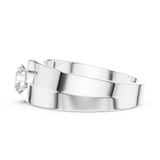 14K Solid Gold Lab Diamond Solitaire Ring, White Gold, view 3