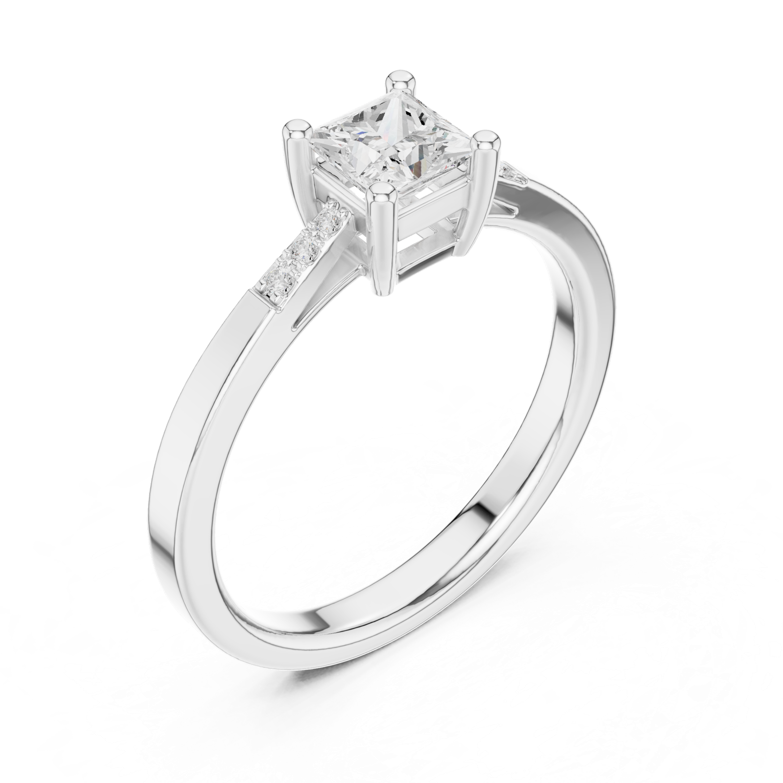 Gold Ring DDLR-491, White Gold, view 2