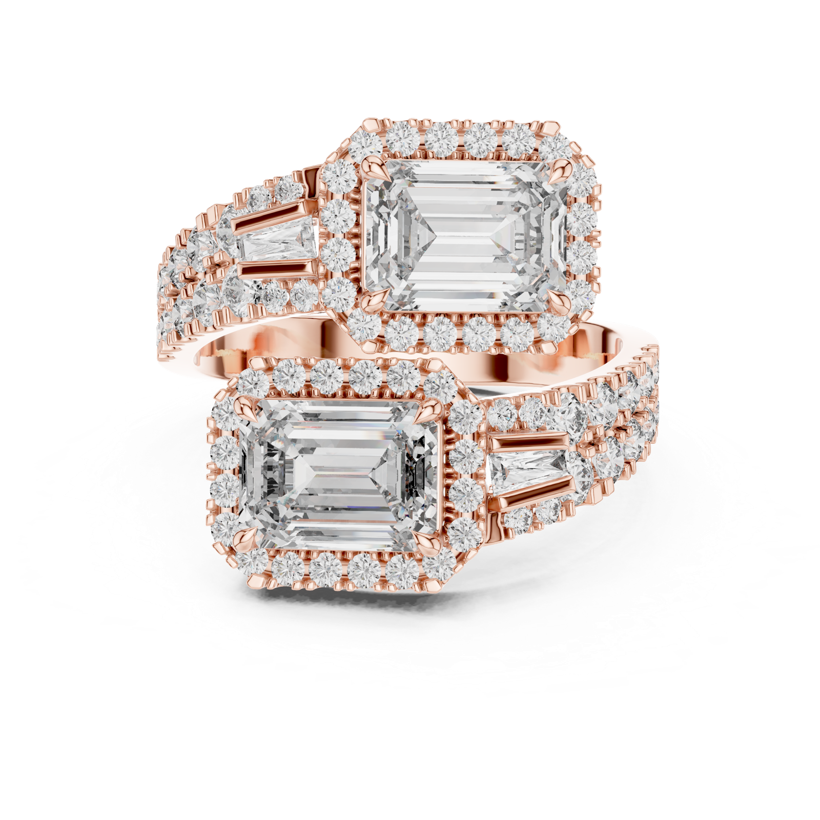 Gold Ring DDLR-014, Rose Gold, view 4