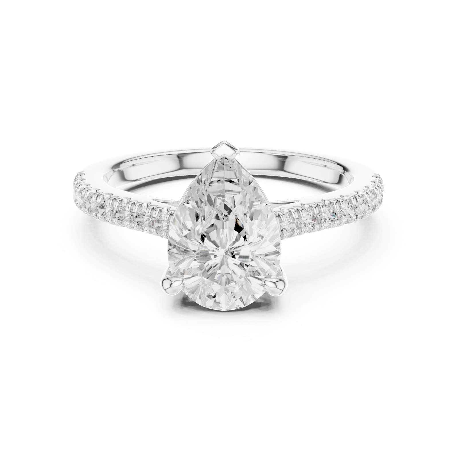 Gold Ring DDLR-915, White Gold, view 4