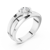 Gold Men's Ring GGR-0030, White Gold, view 2