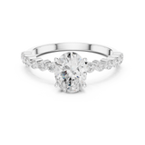 Gold Ring DDLR-1058, White Gold, view 4