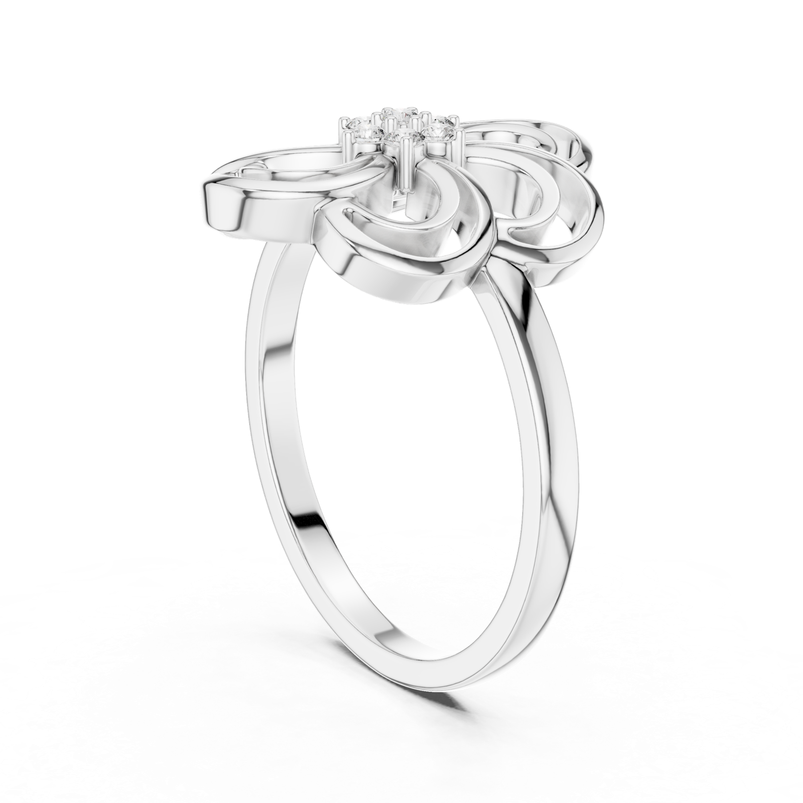 Gold Ring DR-6232, White Gold