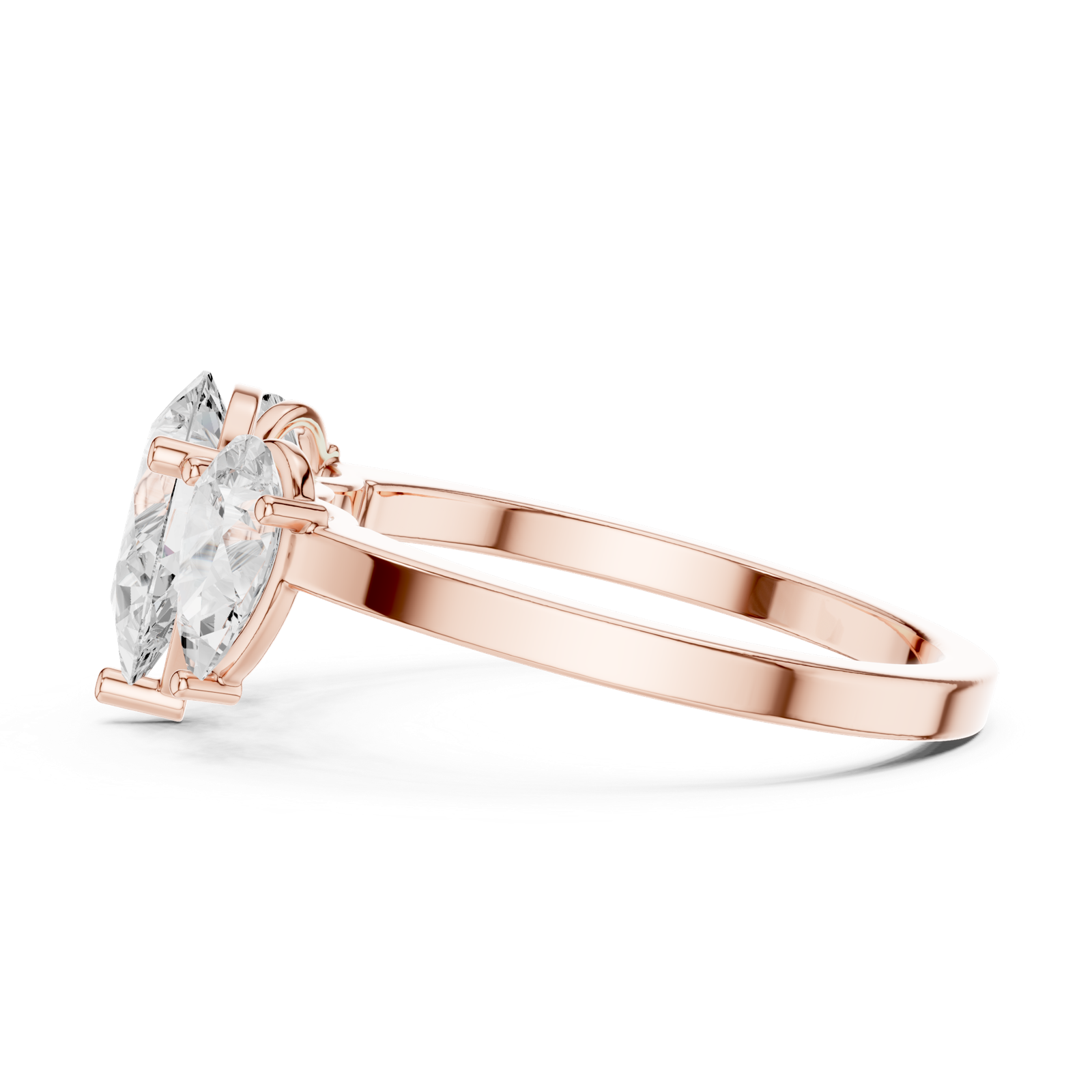 Gold Ring DDLR-1089, Rose Gold, view 3