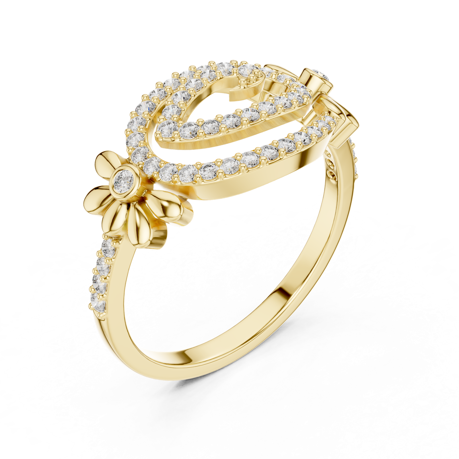 Gold Ring LR-01 (59), Yellow Gold, view 2