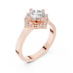 Gold Ring DDLR-327, Rose Gold, view 2