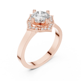 Gold Ring DDLR-327, Rose Gold, view 2