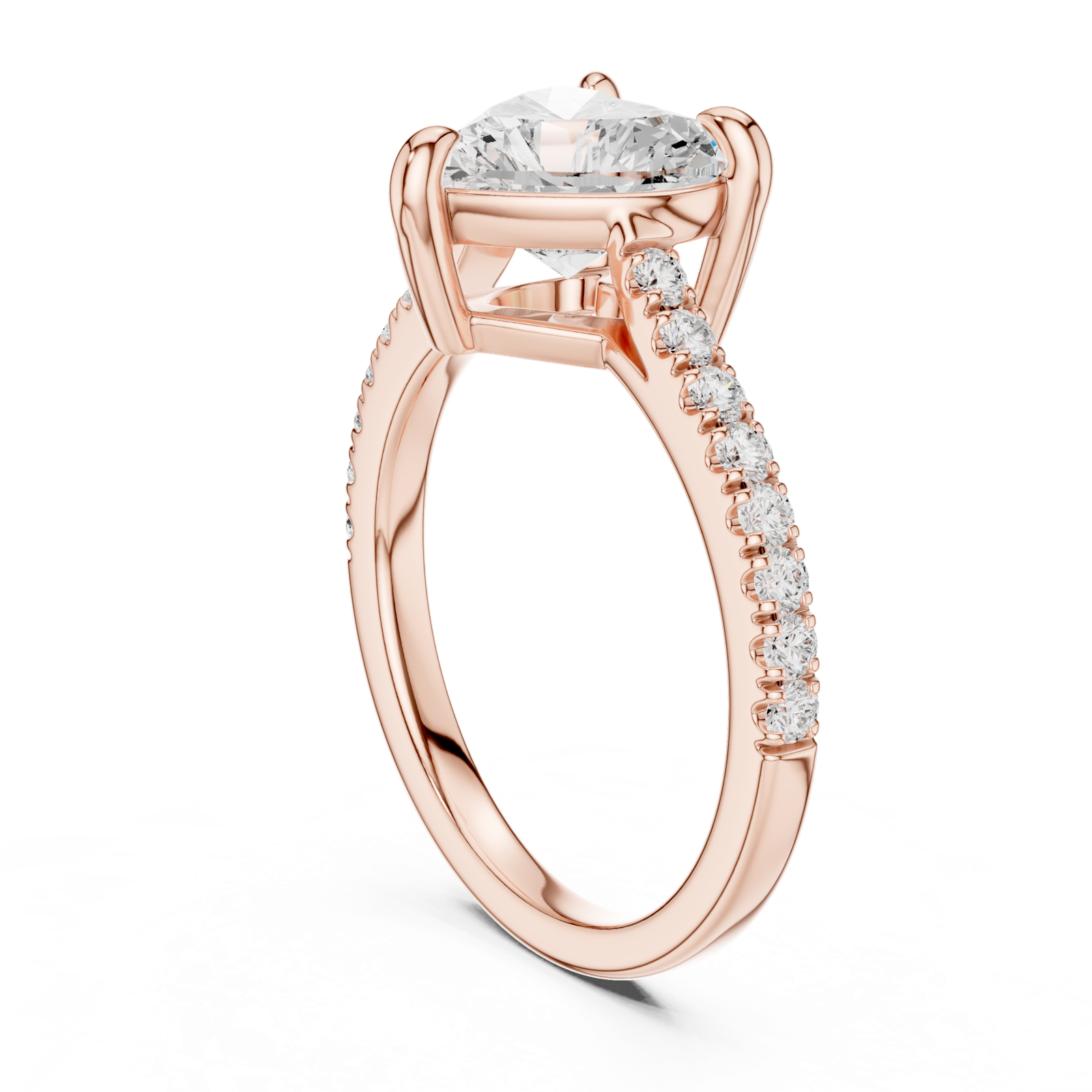 Gold Ring DDLR-878, Rose Gold, view 1