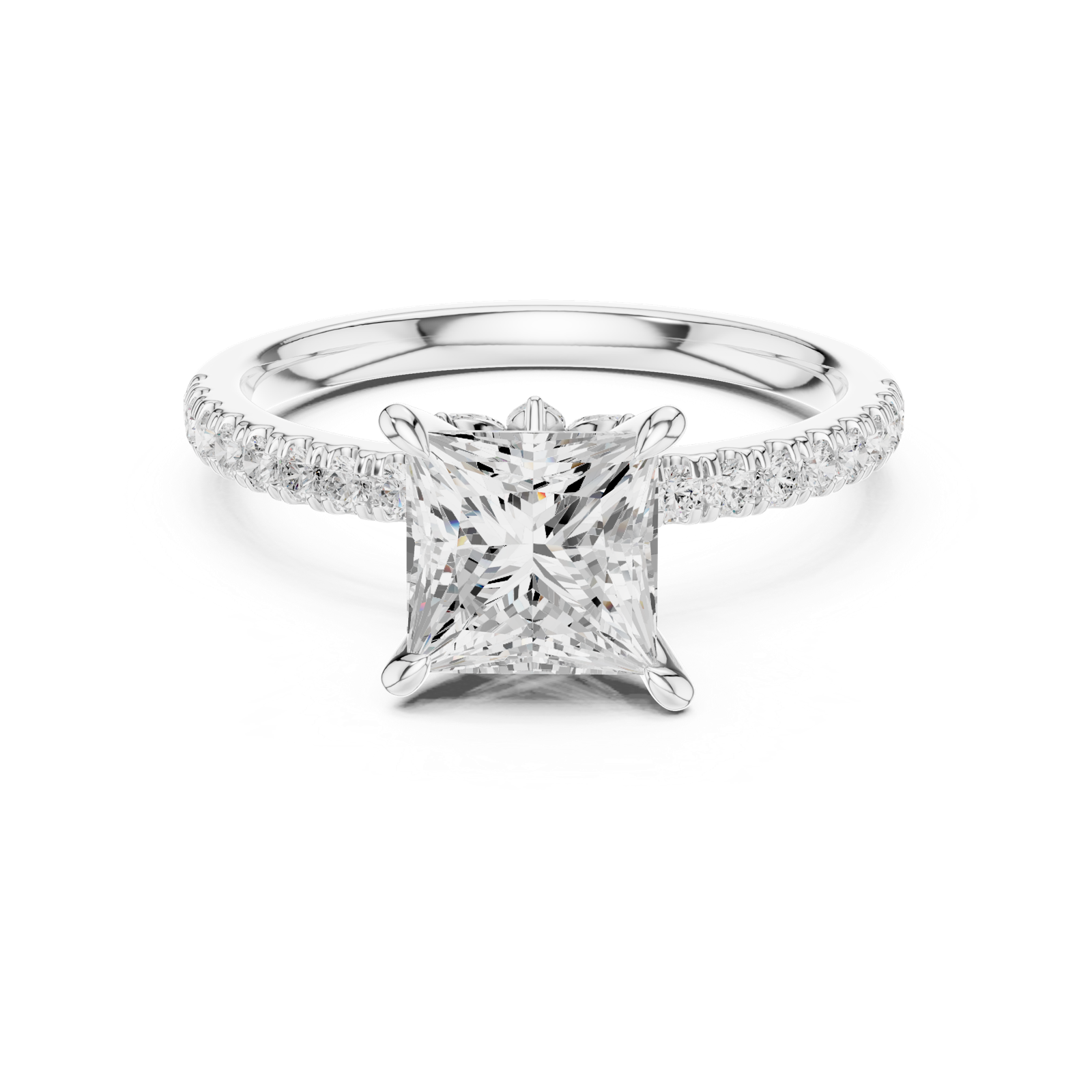 Gold Ring DDLR-1014, White Gold, view 4