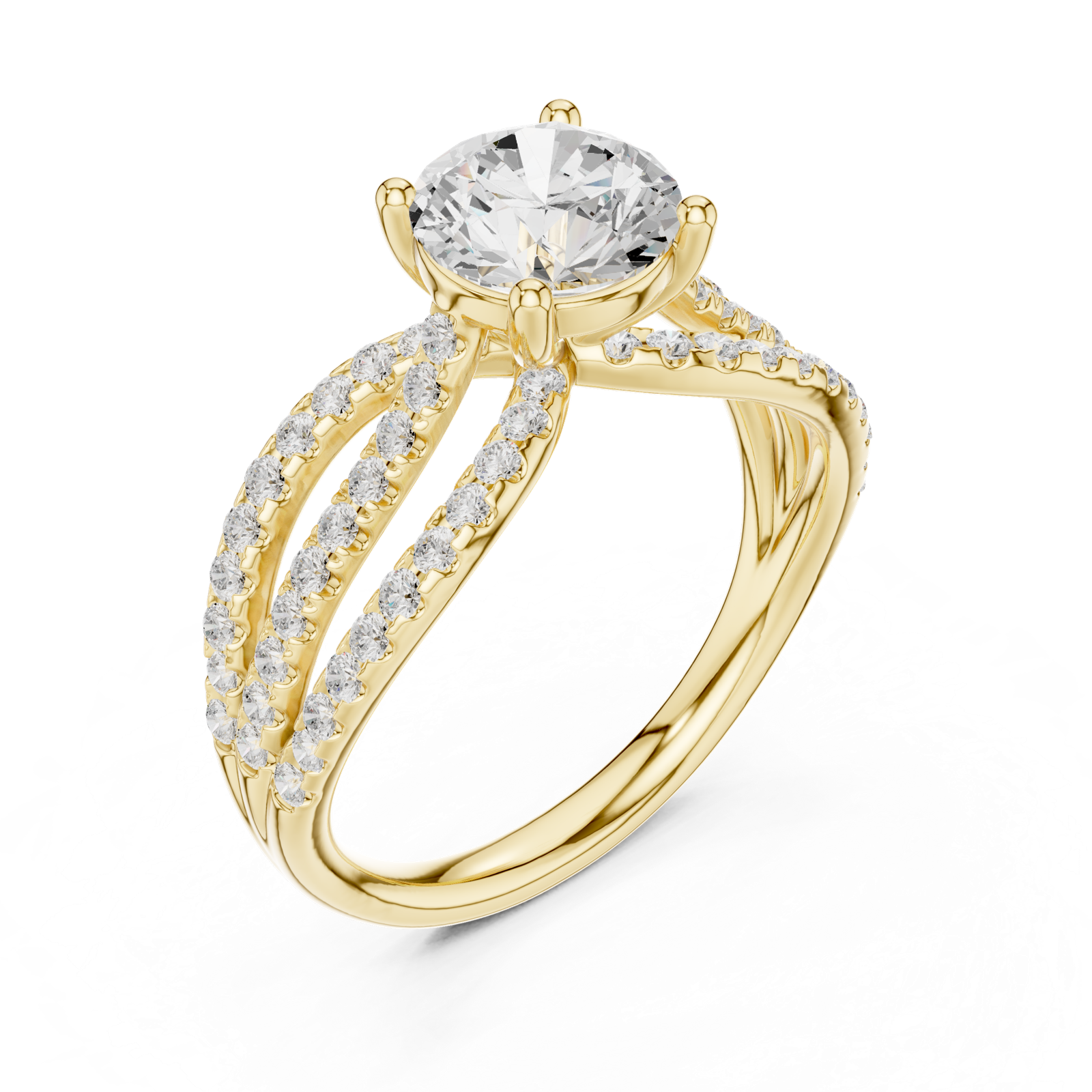 Gold Ring DDLR-676, Yellow Gold, view 2