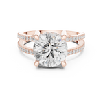 Gold Jewelry L36-13, Round center stone, Rose Gold, view 4