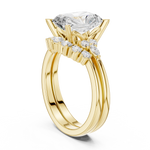 Gold Ring DDLR-440, Radiant center stone, Yellow Gold, view 1