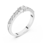 Gold Ring HLR-110, White Gold, view 2