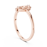 Gold Ring DR-6176, Rose Gold, view 1
