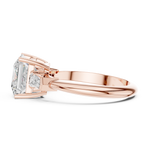 Gold Jewelry L35-67, Princess center stone, Rose Gold, view 3