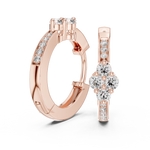 Gold Earrings L03-1, Rose Gold, view 1