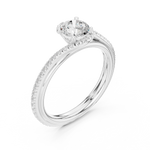 Gold Ring LR-0336, White Gold, view 2