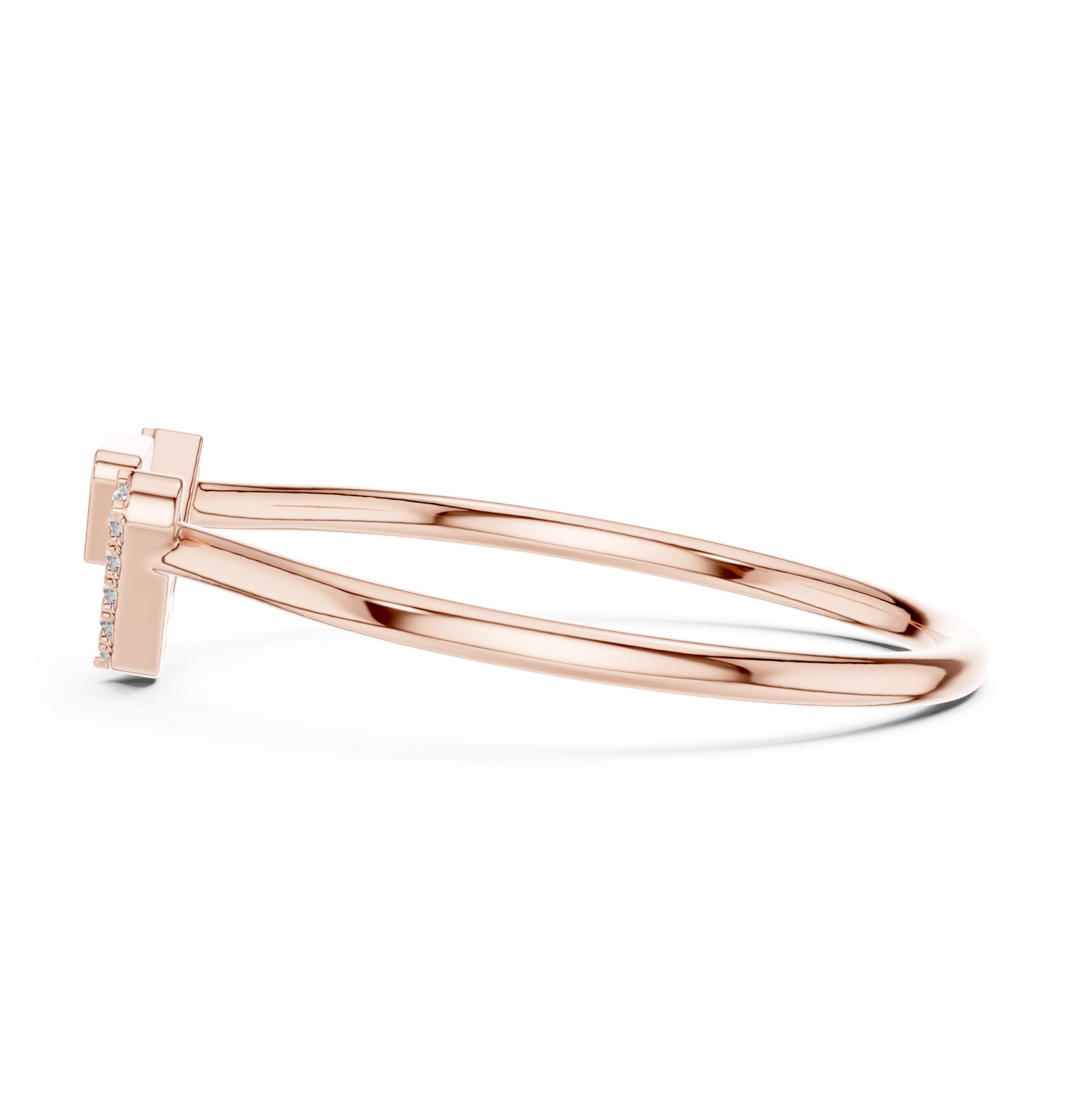 Gold Ring HLR-200, Rose Gold, view 3