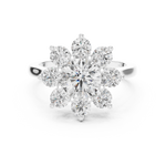 Gold Ring AGDLR-273, White Gold, view 4