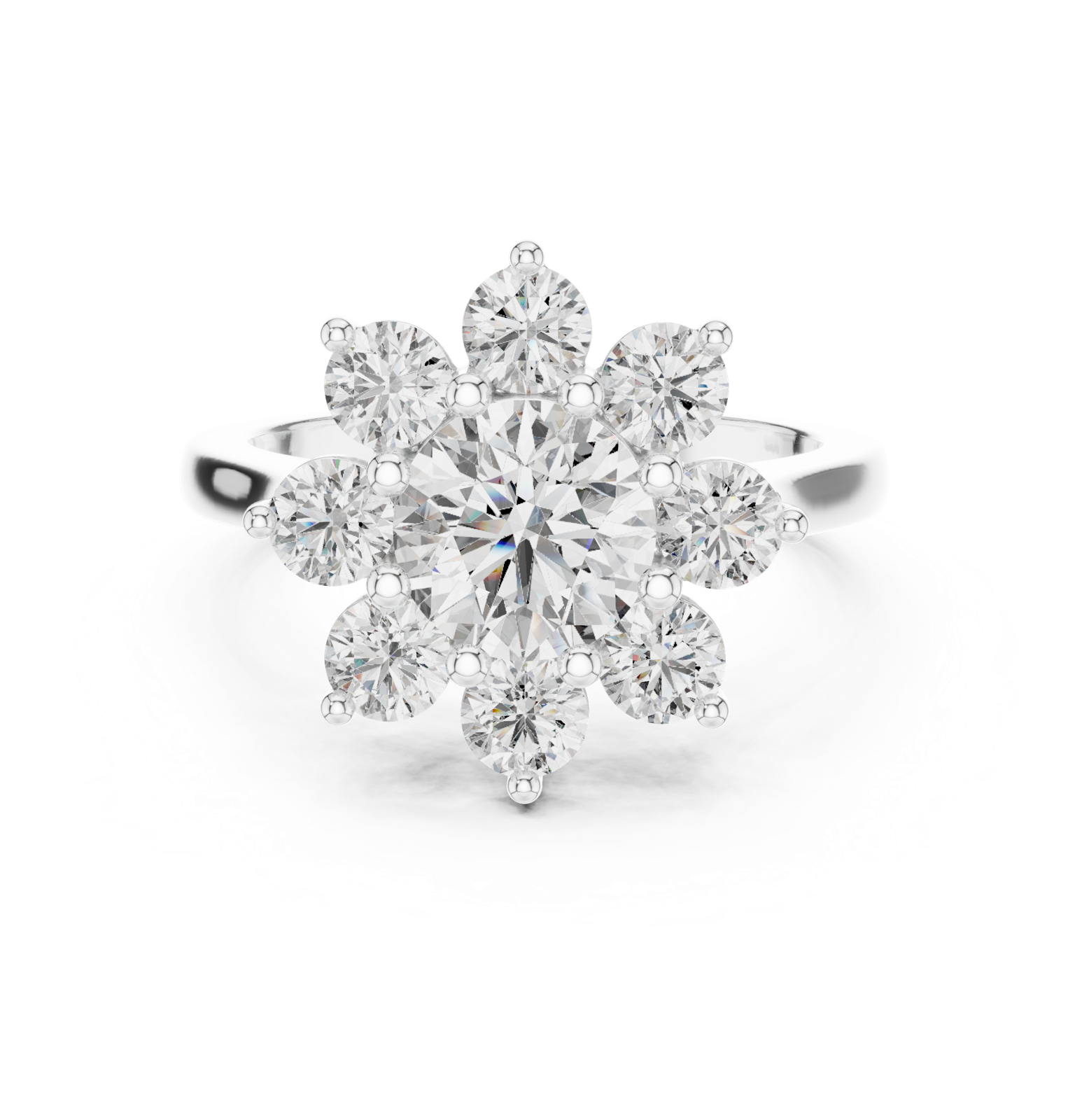 Gold Ring AGDLR-273, White Gold, view 4